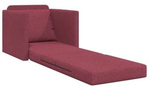 vidaXL Sofa łóżko 2 w 1 Czerwony winny 74x77x81 cm Tkanina 6