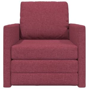 vidaXL Sofa łóżko 2 w 1 Czerwony winny 74x77x81 cm Tkanina 7