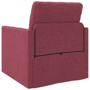vidaXL Sofa łóżko 2 w 1 Czerwony winny 74x77x81 cm Tkanina 9