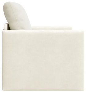 vidaXL Sofa Łóżko 2-w-1 Kremowy 74x77x81 cm Welur 8