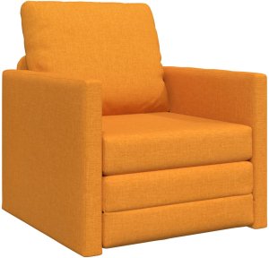 vidaXL Sofa Łóżko 2-w-1 Ciemnożółty 74x77x81 cm Tkanina 2