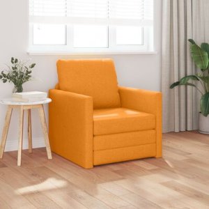 vidaXL Sofa Łóżko 2-w-1 Ciemnożółty 74x77x81 cm Tkanina 4