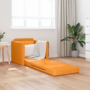 vidaXL Sofa Łóżko 2-w-1 Ciemnożółty 74x77x81 cm Tkanina 5