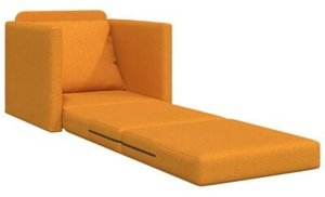 vidaXL Sofa Łóżko 2-w-1 Ciemnożółty 74x77x81 cm Tkanina 6