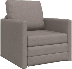 vidaXL Sofa łóżko 2 w 1 taupe 74x77x81 cm tkanina 2