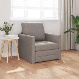 vidaXL Sofa łóżko 2 w 1 taupe 74x77x81 cm tkanina 4