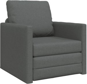 vidaXL Sofa na Boże Narodzenie 2 w 1 Ciemnoszara 74x77x81 cm Tkanina 2