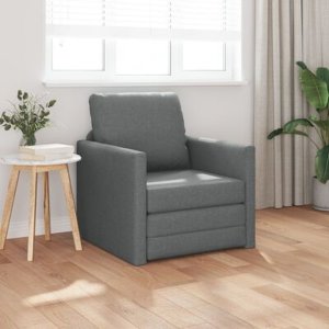 vidaXL Sofa na Boże Narodzenie 2 w 1 Ciemnoszara 74x77x81 cm Tkanina 4