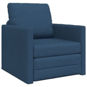 vidaXL Sofa Łóżko 2-w-1 Niebieski 74x77x81 cm Tkanina 3