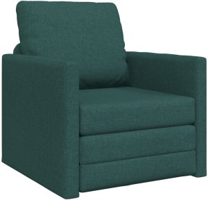 vidaXL Sofa łóżko 2 w 1 ciemnozielona 74x77x81 cm z materiału 2