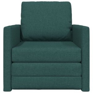 vidaXL Sofa łóżko 2 w 1 ciemnozielona 74x77x81 cm z materiału 6
