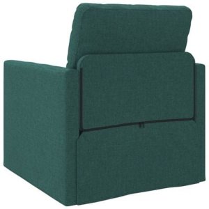 vidaXL Sofa łóżko 2 w 1 ciemnozielona 74x77x81 cm z materiału 8