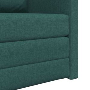 vidaXL Sofa łóżko 2 w 1 ciemnozielona 74x77x81 cm z materiału 10