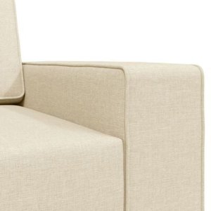 vidaXL Podłogowa Sofa Łóżko 2-w-1 Kremowa 245x150x60,5 cm Tkanina 10