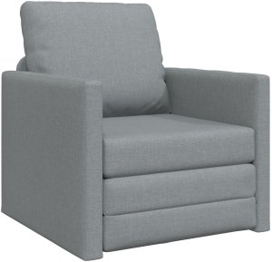 vidaXL Sofa łóżko 2 w 1 jasnoszare 74x77x81 cm Tkanina 2