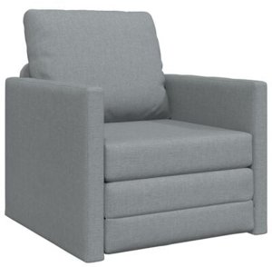 vidaXL Sofa łóżko 2 w 1 jasnoszare 74x77x81 cm Tkanina 3