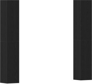 Zestaw szafek TV vidaXL 4 elementy Czarny dąb 30.5x30x90 cm Drewno inżynieryjne, Montażowe szafki TV vidaXL - 2 sztuki Czarny dąb, 30.5x30x90 cm, z drewna inżynieryjnego 2