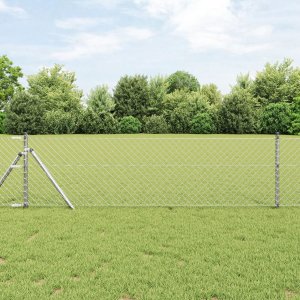 vidaXL Ogrodzenie typu chain link 0,6x25 m ze stali ocynkowanej 1