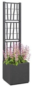 vidaXL Ciemnoszara Donica Ogrodowa z kratką - 36x36x140 cm 4