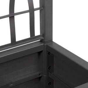 vidaXL Ciemnoszara Donica Ogrodowa z kratką - 36x36x140 cm 8