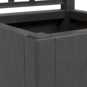 vidaXL Ciemnoszara Donica Ogrodowa z kratką - 36x36x140 cm 9