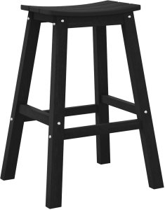 vidaXL vidaXL Stołki Barowe 2 sztuki Czarne HDPE 7