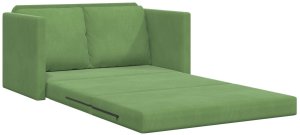 vidaXL Kanapa dwuosobowa Jasnozielona Tkanina, Drewno Kanapa 2-osobowa 5