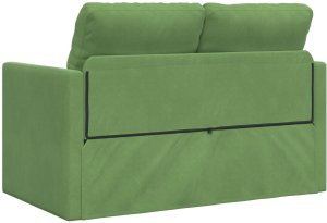 vidaXL Kanapa dwuosobowa Jasnozielona Tkanina, Drewno Kanapa 2-osobowa 8