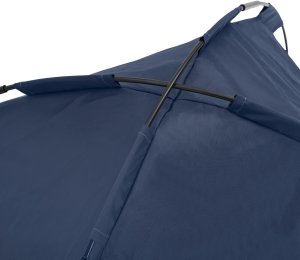 vidaXL Podwyższone legowisko dla psa z zdejmowanym dachem granatowe XL stalowe 8