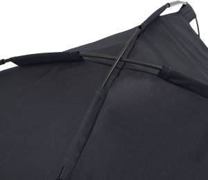 vidaXL Podwyższone legowisko dla psa z demontowalnym dachem Czarne L Stal 8