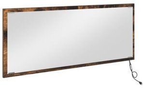 vidaXL Lustro łazienkowe LED Dąb dymny 90x8,5x37 cm Materiał drewnopochodny 3