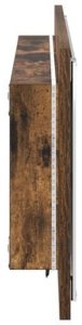 vidaXL Lustro łazienkowe LED Dąb dymny 90x8,5x37 cm Materiał drewnopochodny 7