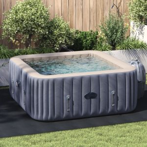 vidaXL prostokątne pokrycie basenowe Czarny PVC 300 x 220 cm Trwałe 1