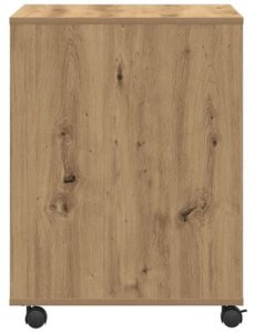 vidaXL Stojak na drukarkę na kółkach dąb rzemieślniczy 60x50x67 cm 8