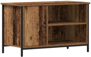 vidaXL Szafka RTV Stare Drewno 80x40x50 cm Z włókna drzewnego i stali 2