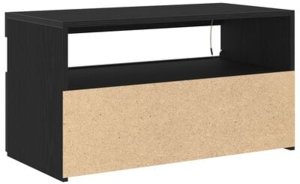 vidaXL Szafki RTV z Oświetleniem LED 2 szt. Czarny Dąb 75x35x40 cm Drewno inżynieryjne 10
