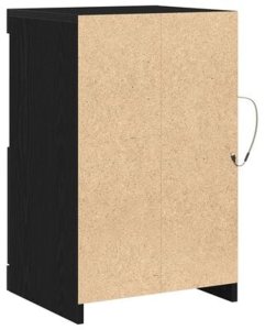 vidaXL Zestaw szafek bocznych z oświetleniem LED 2 szt. Czarny dąb 41x37x67 cm 10