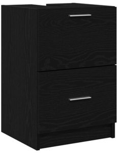 vidaXL Szafka pod umywalkę Czarny dąb 40x37x59 cm Drewno inżynieryjne 3