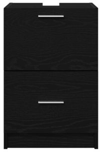 vidaXL Szafka pod umywalkę Czarny dąb 40x37x59 cm Drewno inżynieryjne 7