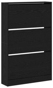 vidaXL Szafka na buty Czarny Dąb 80x21x125,5 cm z drewna kompozytowego 3