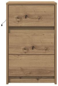 vidaXL Szafka Nocna z LED Dąb Rzemieślniczy Drewno Inżynieryjne 8