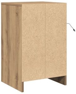 vidaXL Szafka Nocna z LED Dąb Rzemieślniczy Drewno Inżynieryjne 10