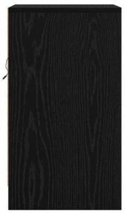 vidaXL Szafka nocna z LED Czarny dąb Materiał drewnopochodny 8