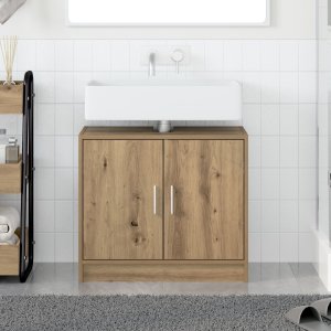 vidaXL Szafka z umywalką Dąb rzemieślniczy 63x29x55 cm Drewno inżynieryjne 1