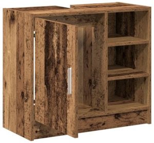 vidaXL Szafka z umywalką Stare drewno 63x29x55 cm Drewno inżynieryjne 7
