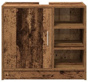 vidaXL Szafka z umywalką Stare drewno 63x29x55 cm Drewno inżynieryjne 8