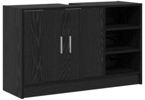 vidaXL Cabinet umywalkowy czarny dąb 90x29x55 cm Drewno inżynieryjne 3