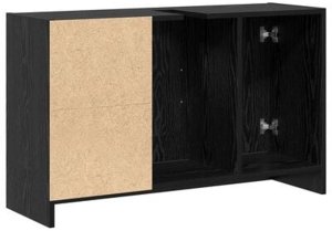 vidaXL Cabinet umywalkowy czarny dąb 90x29x55 cm Drewno inżynieryjne 9