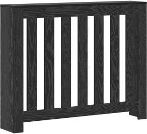 vidaXL Osłona grzejnika czarny dąb 104x20x82 cm z drewna inżynieryjnego 2
