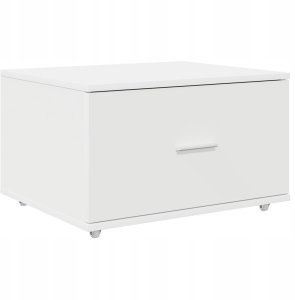 vidaXL Szuflada z kółkami Biała 55x45x33.5 cm z materiału kompozytowego 1